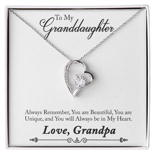 Granddaughter - Always In My Heart Necklace-FashionFinds4U