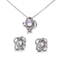 Granddaughter Personalized Knot Necklace and Earring Set-FashionFinds4U