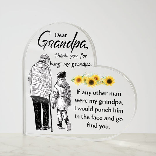 Grandpa Acrylic Heart-FashionFinds4U