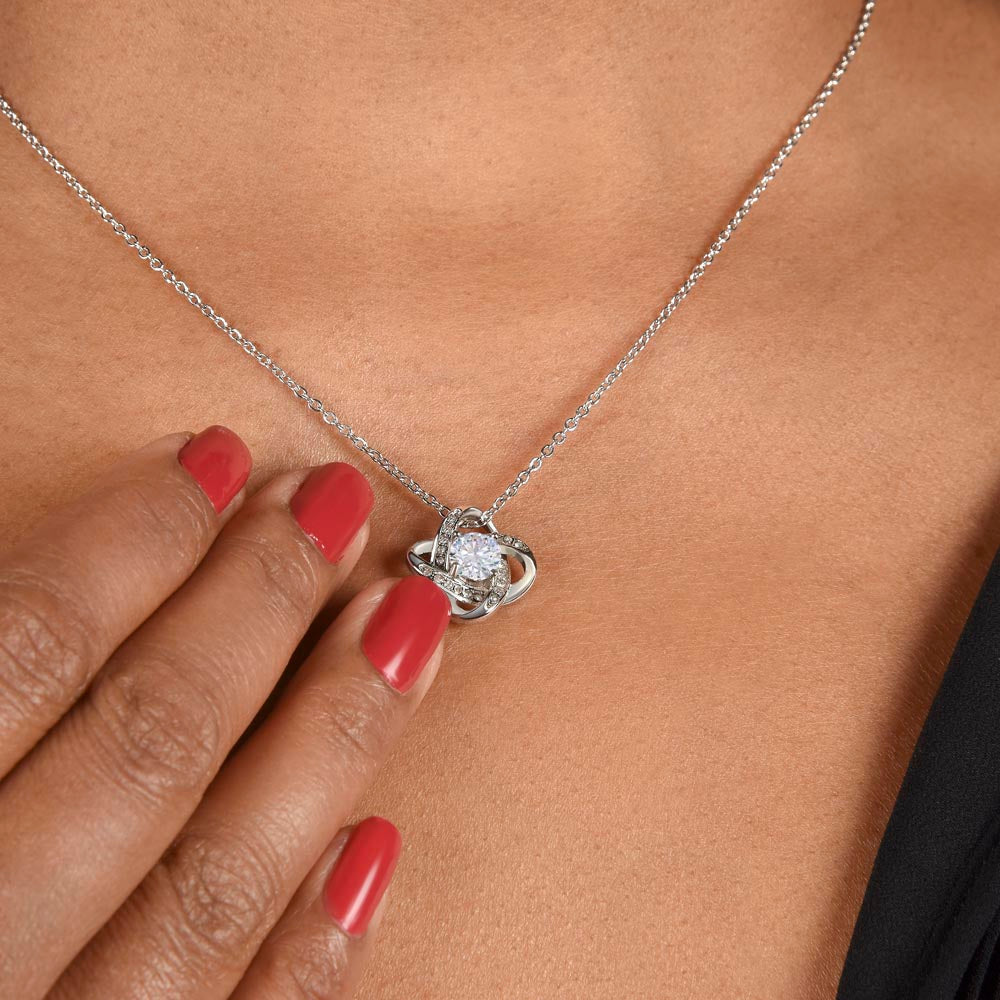 Greatest Mother Ever Love Knot Necklace-FashionFinds4U