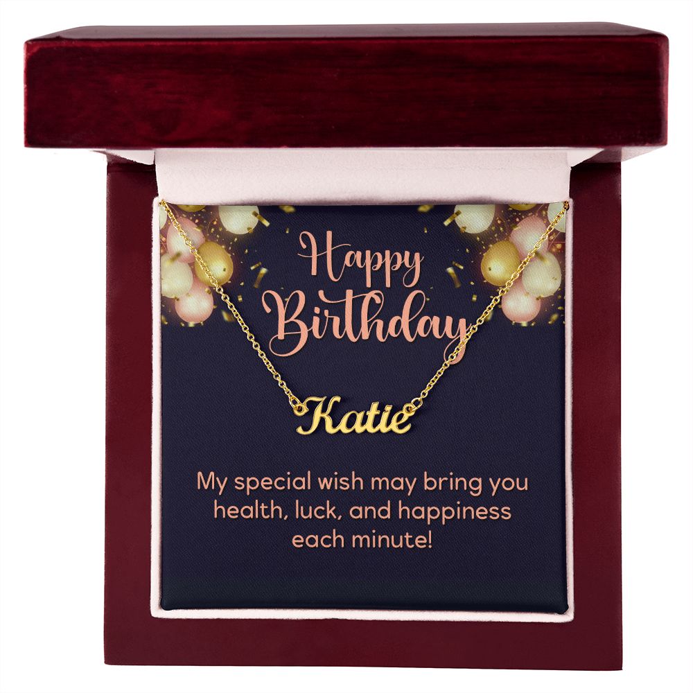 Happy Birthday Personalized Name Necklace-FashionFinds4U