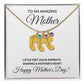To An Amazing Mother Engraved Personalized Birthstone Baby Feet Necklace Gift-FashionFinds4U