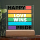 Happy Pride Month  Love Wins Light Acrylic Sign-FashionFinds4U