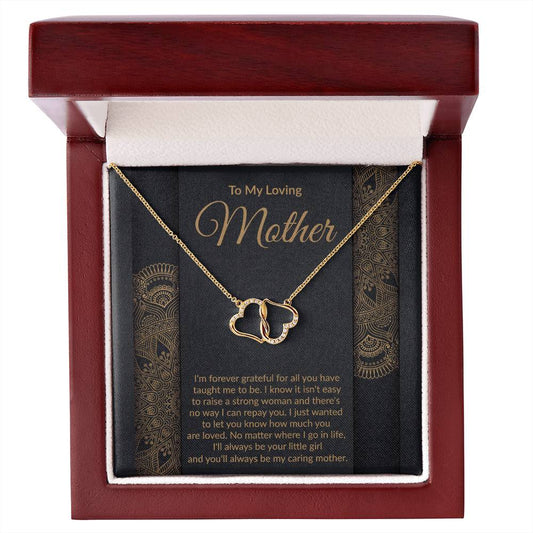 Loving Mother 10K Gold Diamond Heart Pendant Necklace-FashionFinds4U