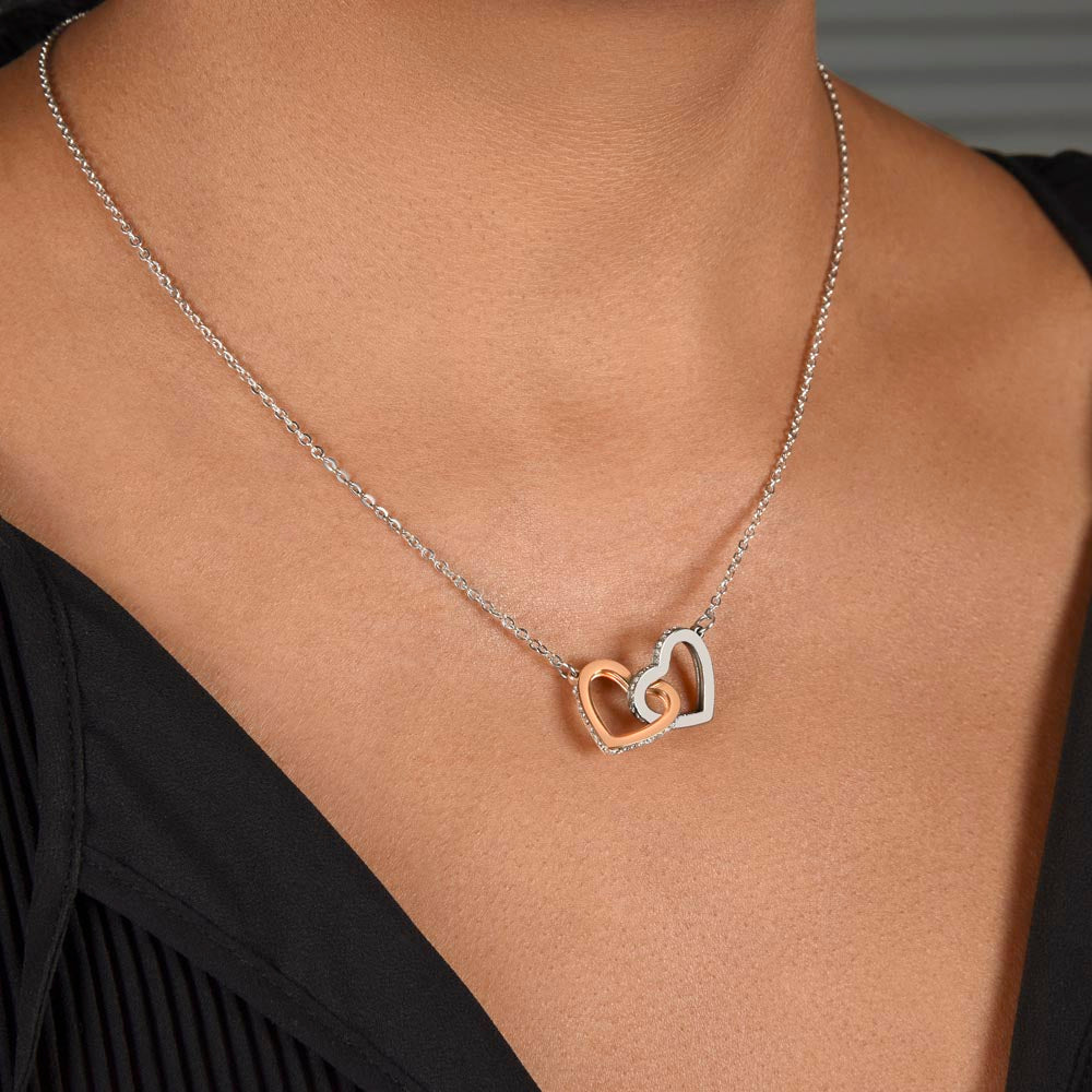 Mom Through Joys and Tears Interlocking Heart Necklace Gift-FashionFinds4U