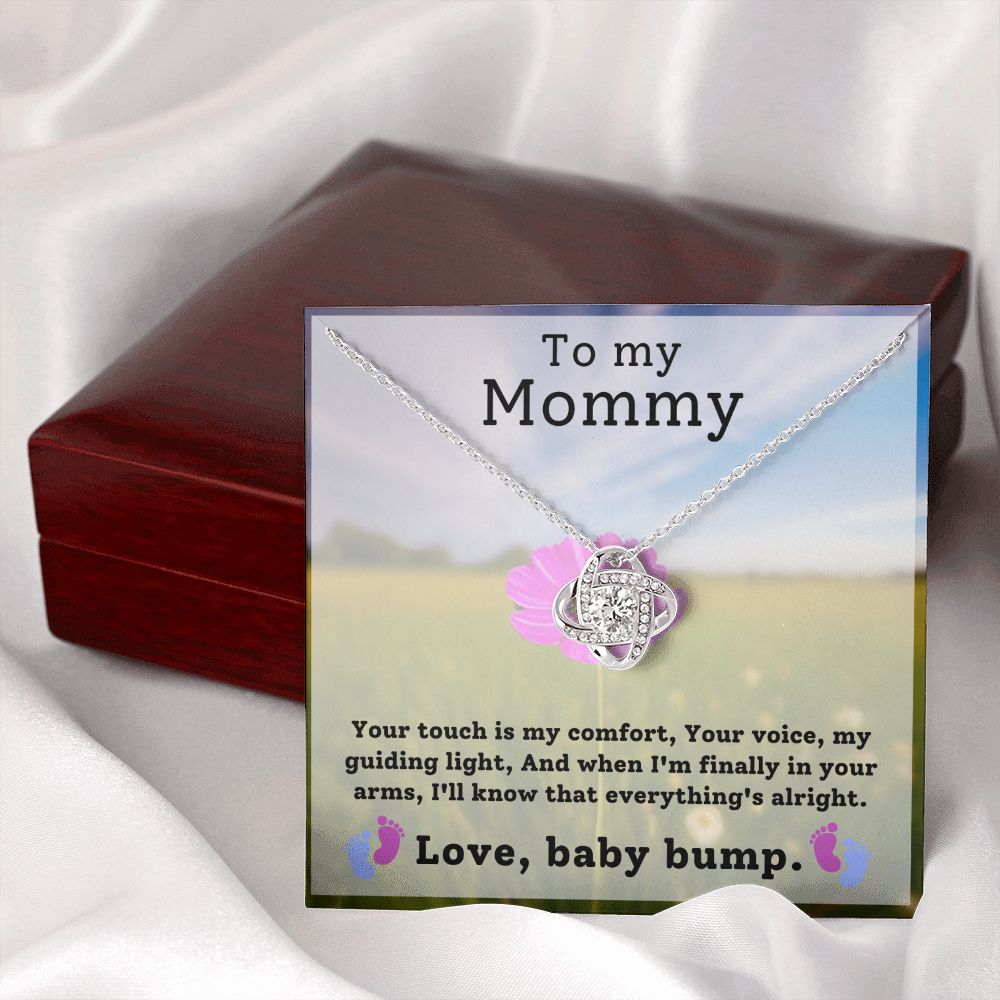 Mom To Be Baby Bump Pregnancy Gift Love Knot Necklace-FashionFinds4U