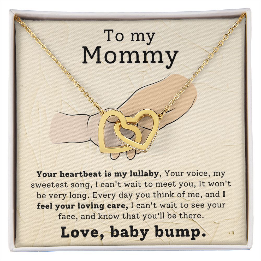 Mommy To Be Pregnancy Gift Interlocking Heart Necklace-FashionFinds4U