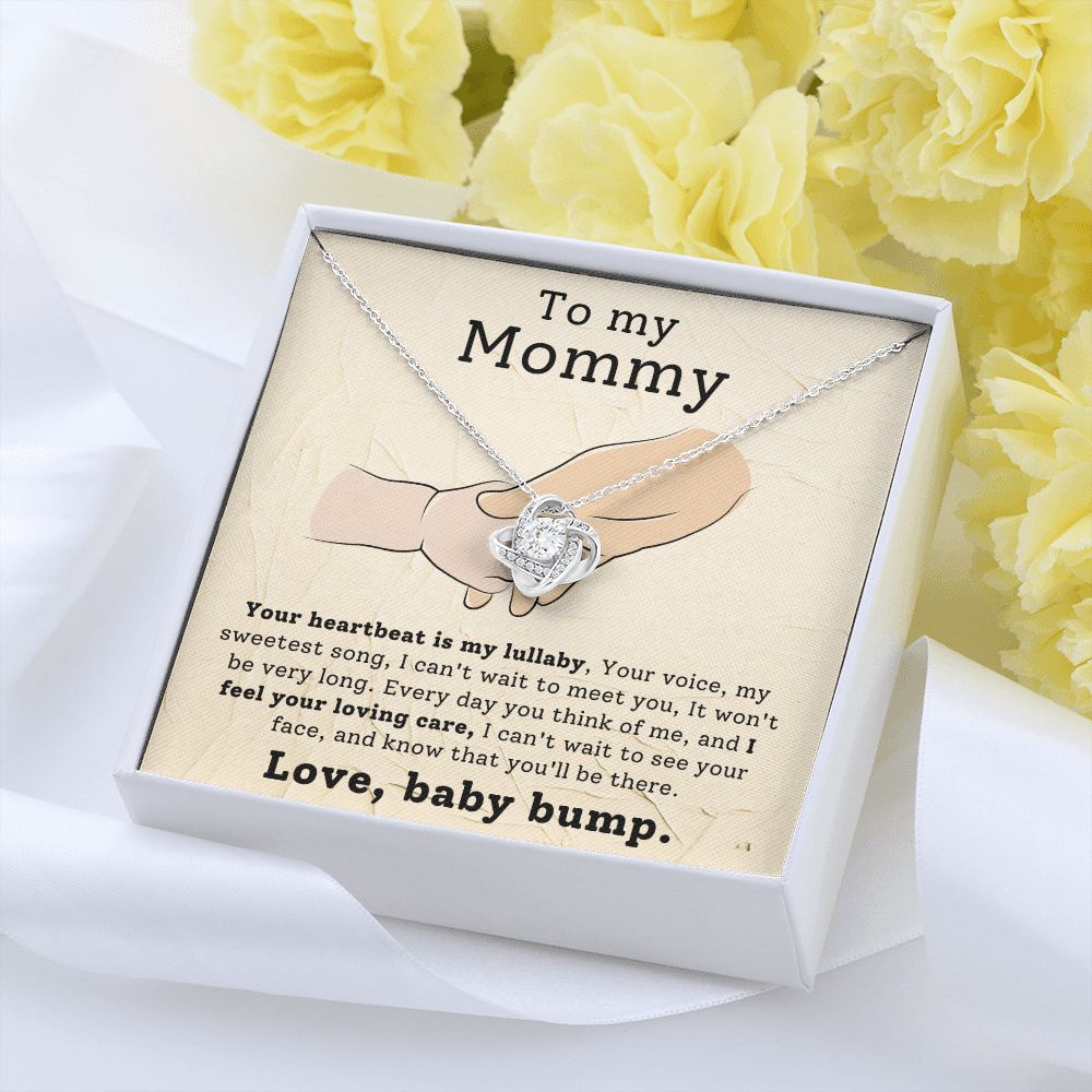 Mom To Be Pregnancy Gift Love Knot Necklace-FashionFinds4U