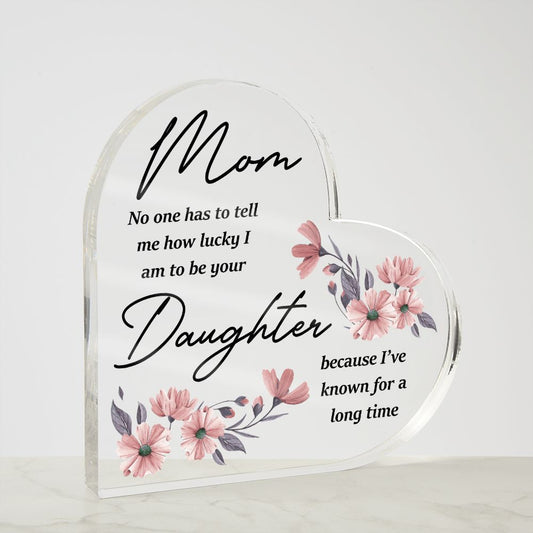 Mother Daughter Acrylic Heart-FashionFinds4U