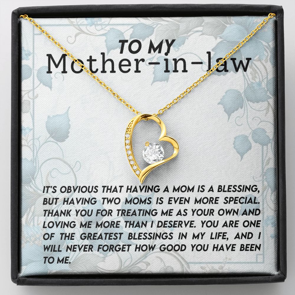 Mother In Law Blessing  Forever Love Heart Necklace-FashionFinds4U