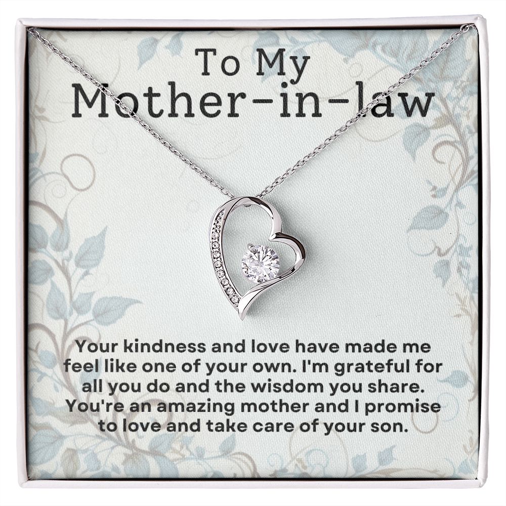 Mother In Law Kindness Forever Love Heart Necklace-FashionFinds4U