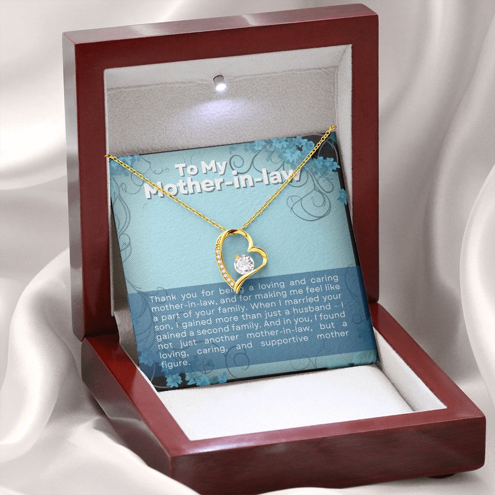 Mother In Law Thank You Forever Love Heart Necklace-FashionFinds4U