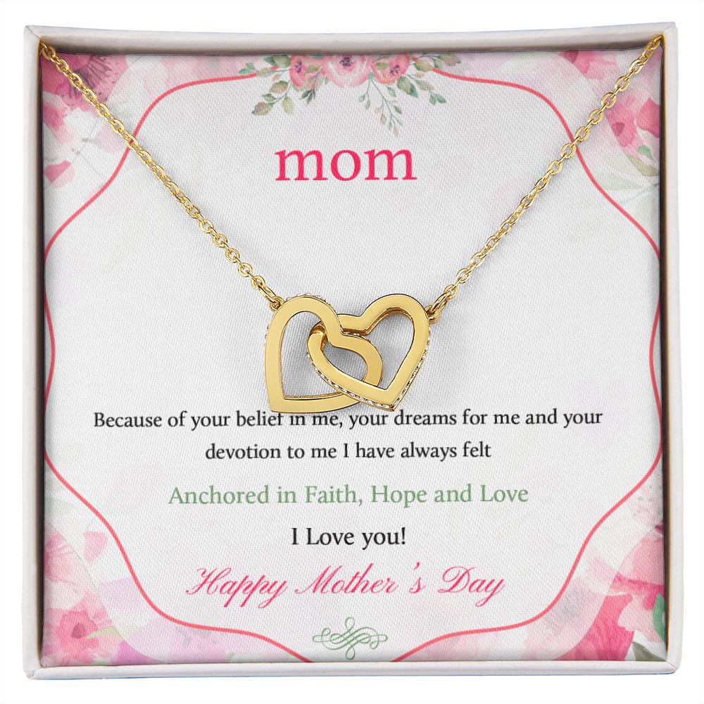 Mother's Day Anchored In Faith Interlocking Hearts Necklace-FashionFinds4U