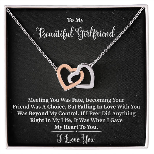 My Beautiful Girlfriend - Interlocking Hearts Necklace-FashionFinds4U