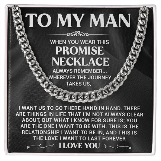 My Man Promise Necklace Cuban Link Chain For Men-FashionFinds4U