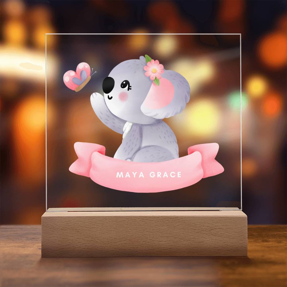 Nursery Bedroom Nightlight Acrylic LED Sign Personalized with Child's Name-FashionFinds4U