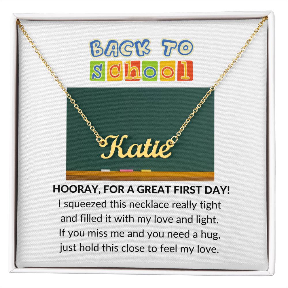 Personalized Back to School Name Necklace-FashionFinds4U