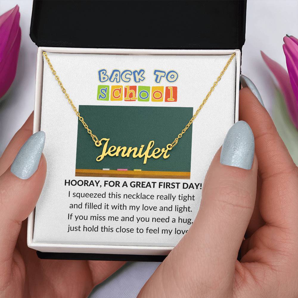 Personalized Back to School Name Necklace-FashionFinds4U