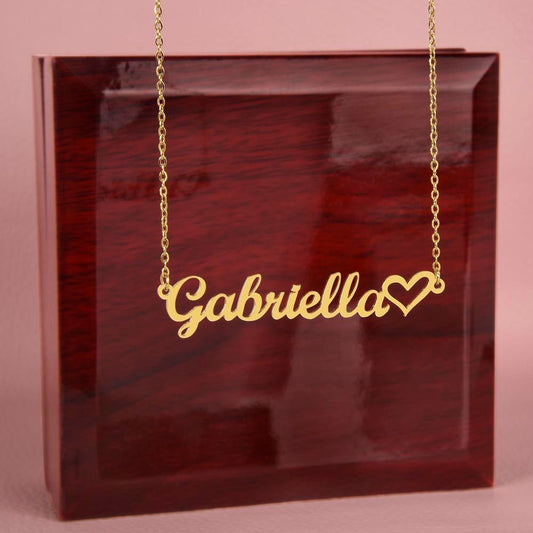 Personalized Custom Name Necklace with Heart-FashionFinds4U