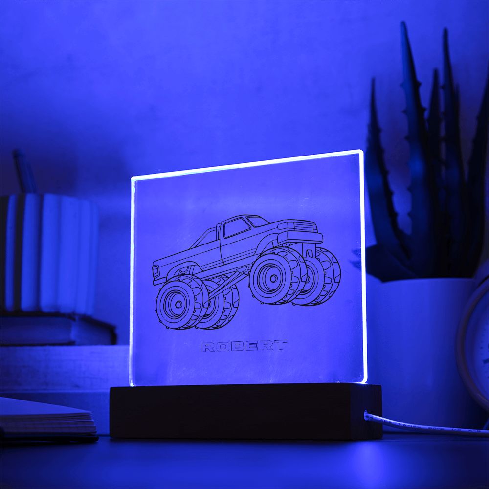 Personalized Monster Truck Kid's Night Light