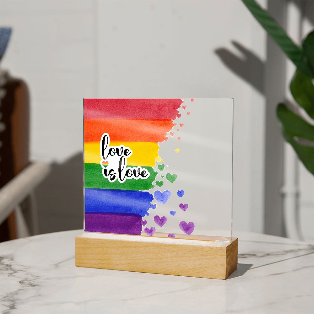 Pride Love is Love Lighted Acrylic Sign-FashionFinds4U