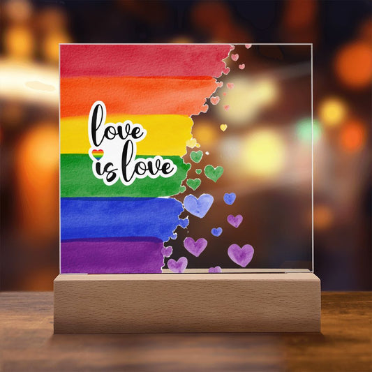 Pride Love is Love Lighted Acrylic Sign-FashionFinds4U