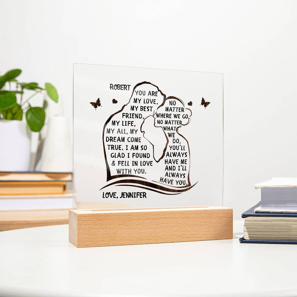 Personalized Love Plaque Gift for Boyfriend, Wife, Souldmate
