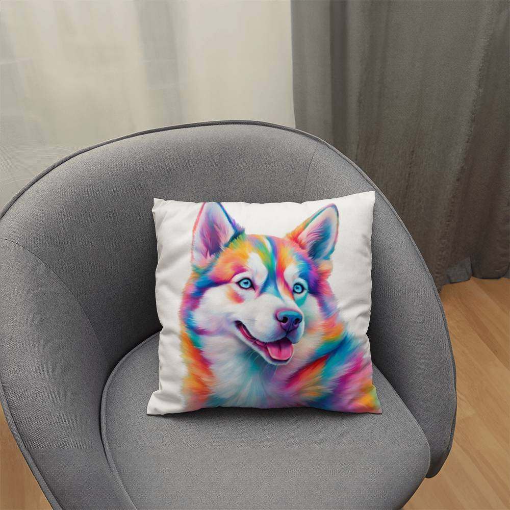 Pastel Husky Dog Classic Pillow in 5 Sizes