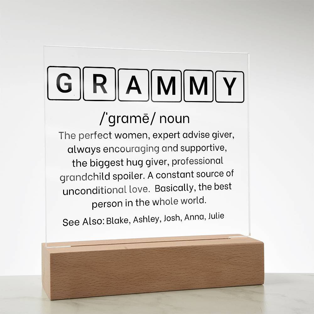 Personalized Grammy Acrylic Plaque Gift