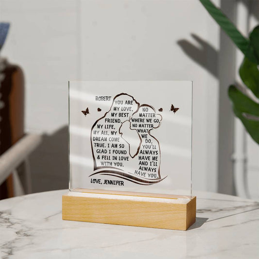 Personalized Love Plaque Gift for Boyfriend, Wife, Souldmate