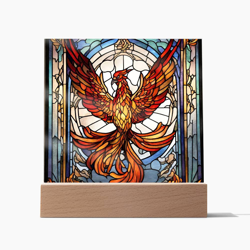 Phoenix Rising Acrylic Square Plaque