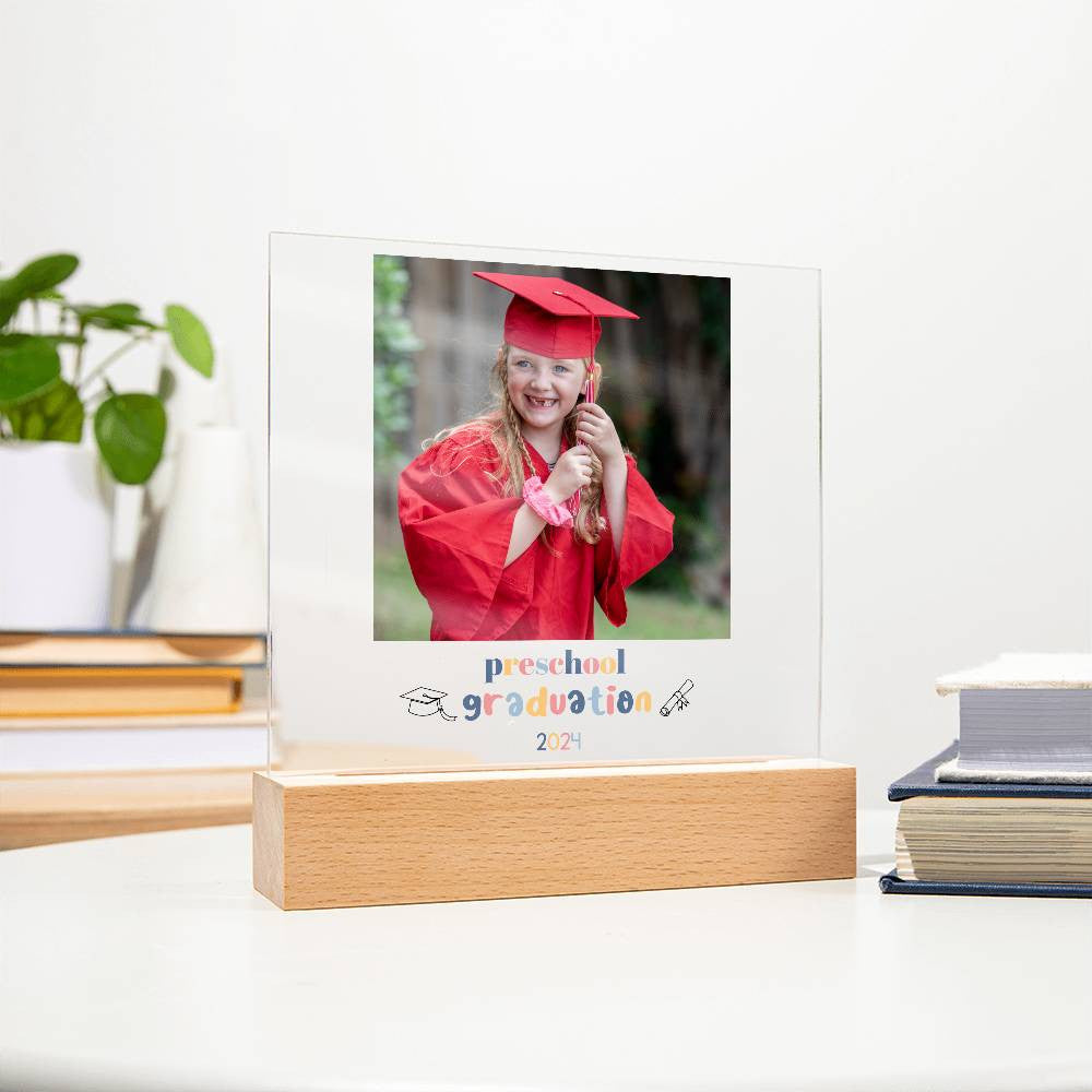 Preschool Graduation Photo Acrylic Square Plaque