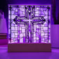 Biblical Cross Faux Stained Glass Gift For Christian Religious Gifts For Catholic 1st Communion Baptism Loss of Loved One