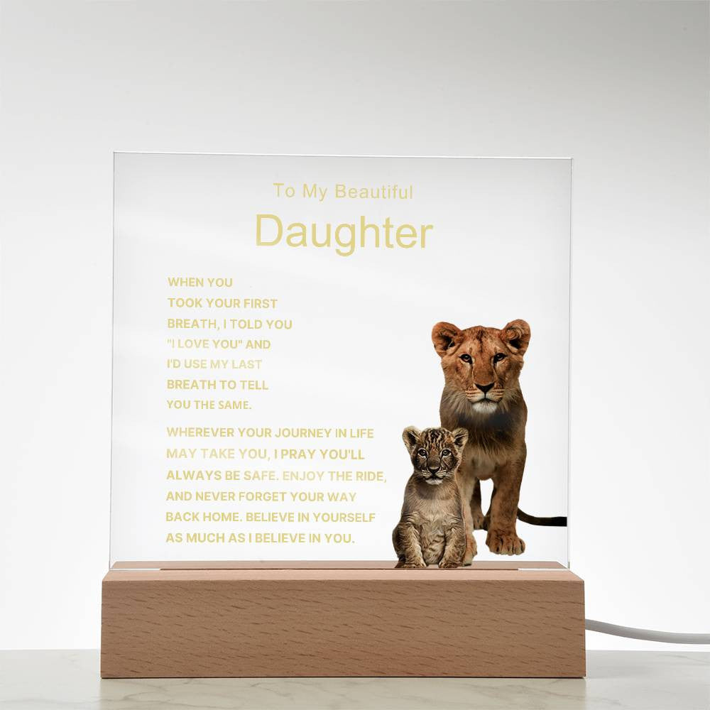 To My Daughter Plaque