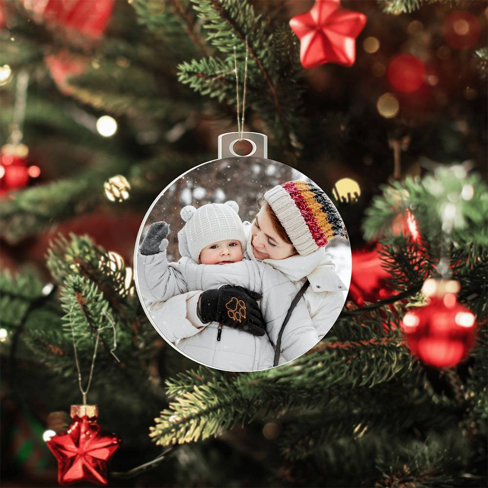 Family Photo Christmas Tree Acrylic Ornament