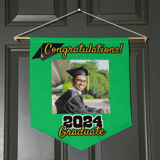 Class of 2024 Graduation Door Hanger Flag with Custom Colors