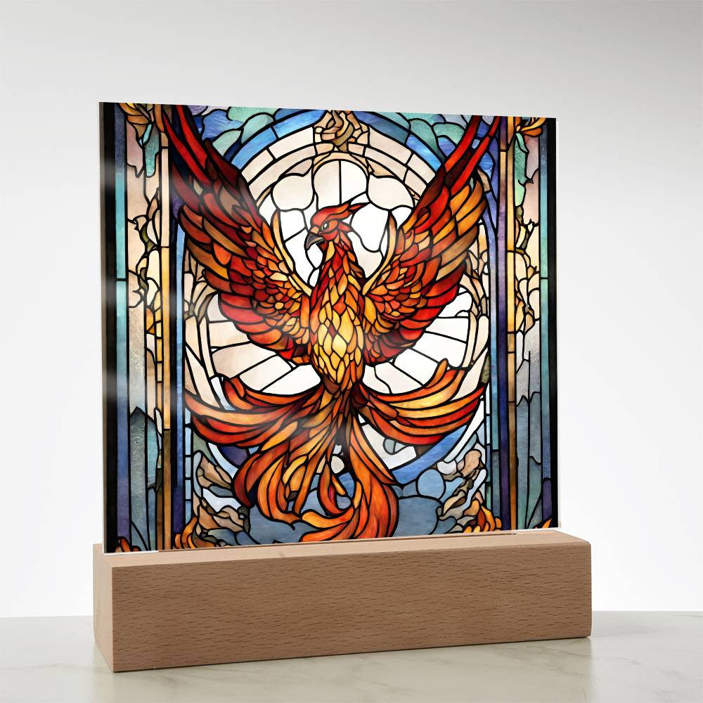 Phoenix Rising Acrylic Square Plaque