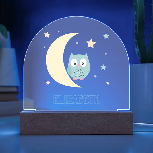 Personalized Night Light with Owl, Nursery Decor, Custom Name Light Night Gift, Kids Room Decor, Personalized Gifts for Kids