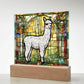 Alpaca Faux Stained Glass Acrylic Plaque