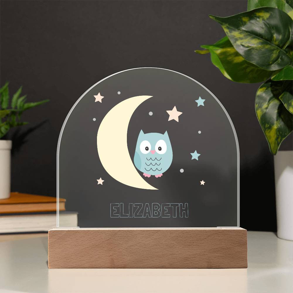 Personalized Night Light with Owl, Nursery Decor, Custom Name Light Night Gift, Kids Room Decor, Personalized Gifts for Kids