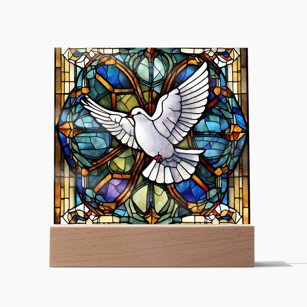 Dove Acrylic Square Plaque