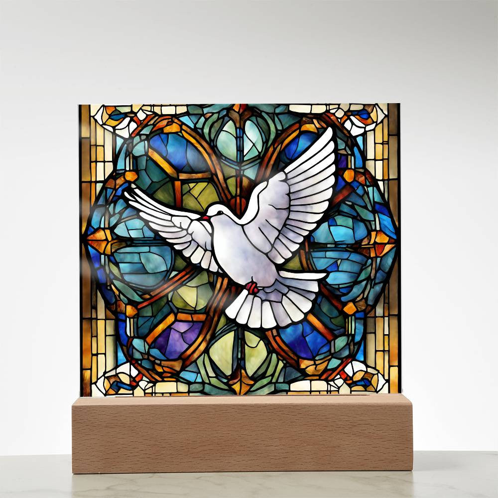 Dove Acrylic Square Plaque