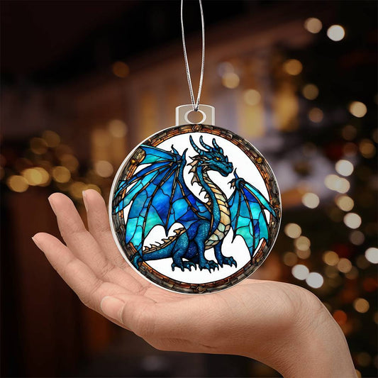 Blue Dragon Acrylic Ornament
