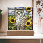 Cat Acrylic Plaque, Cat Lover Gift, Cat Gift, Cat Decor, Sunflowers, Home Decor, Nursery Light, Girls Room, Desk Plaque, Birthday Gift for Cat Mom
