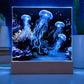 Ocean Nightlight, Fish Nightlight, Jellyfish LEDAcrylic Sign, Ocean Sign, Beach House Decor, Jelly Fish,  Ocean Underwater Sea Life Virtual Aquarium Decoration