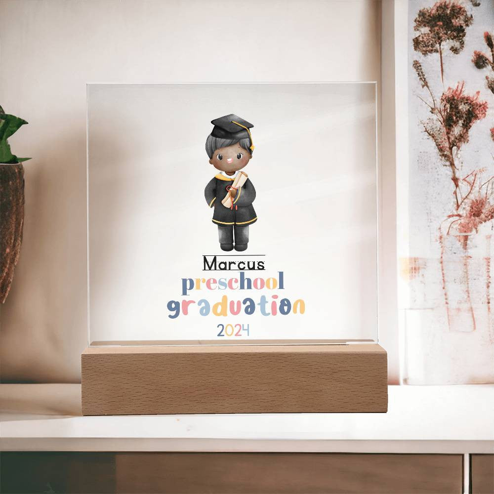 Personalized Preschool Graduation LED Plaque Gift
