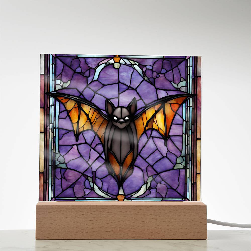 bat Acrylic Square Plaque