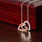 Wife - I Love You More Than Words Can Say - Interlocking Hearts Necklace-FashionFinds4U