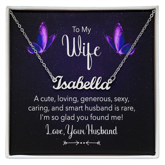 To My Loving Wife - Personalized Name Necklace-FashionFinds4U