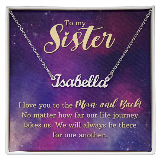 To My Sister - Personalized Name Necklace-FashionFinds4U